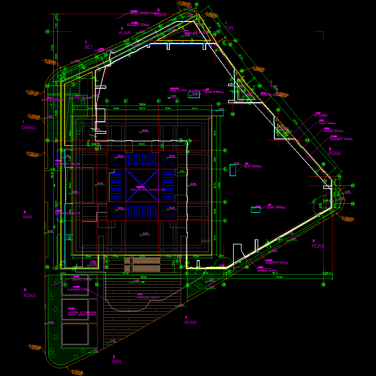 世博会中国馆总平面CAD初设图纸 - 1