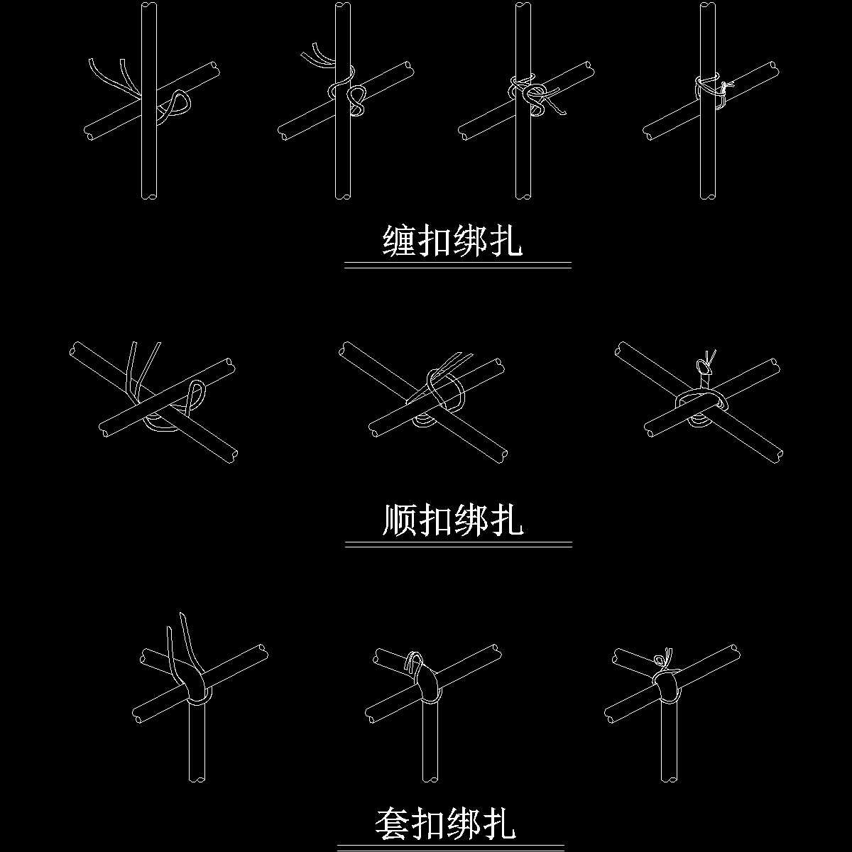 钢筋绑扎示意图纸cad节点详图 - 1