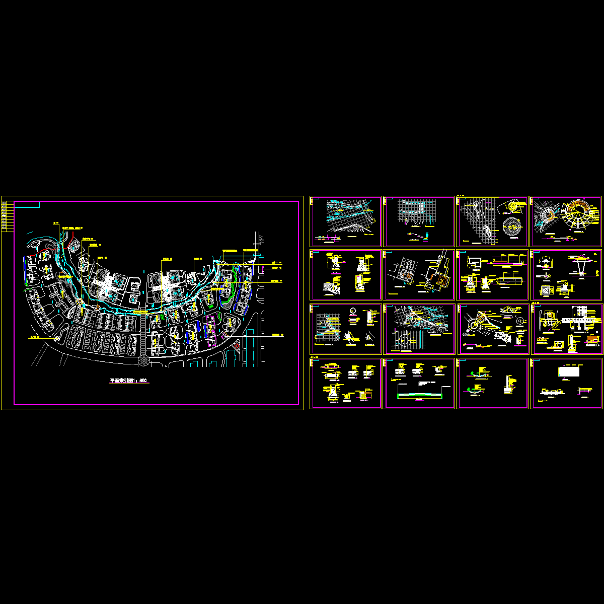 小区景观施工CAD图纸全套 - 1