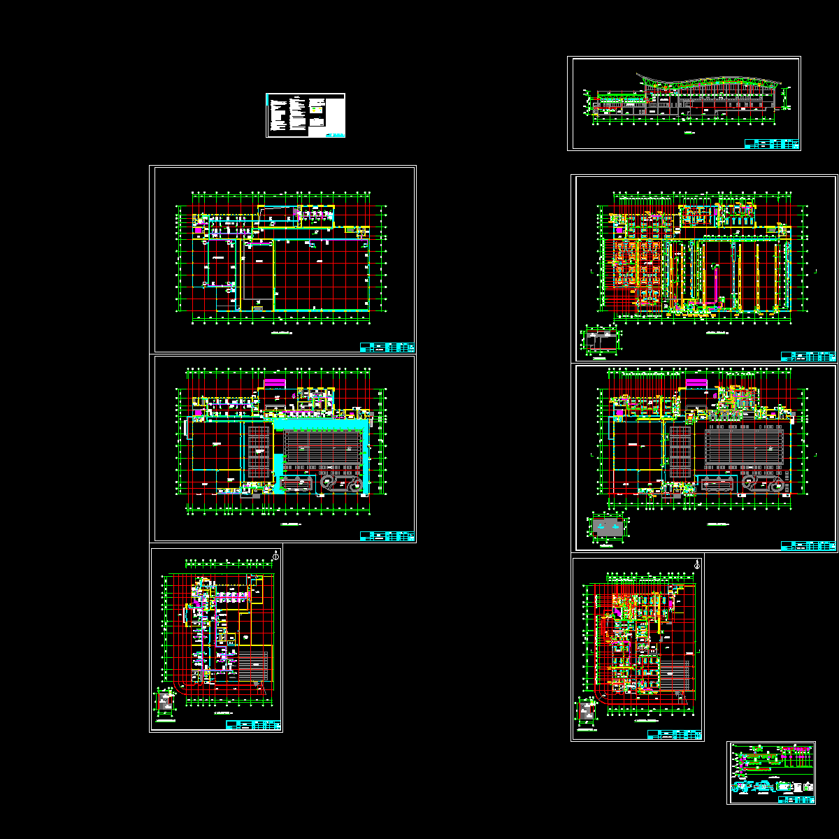 2层公司游泳综合馆暖通CAD施工图纸 - 1