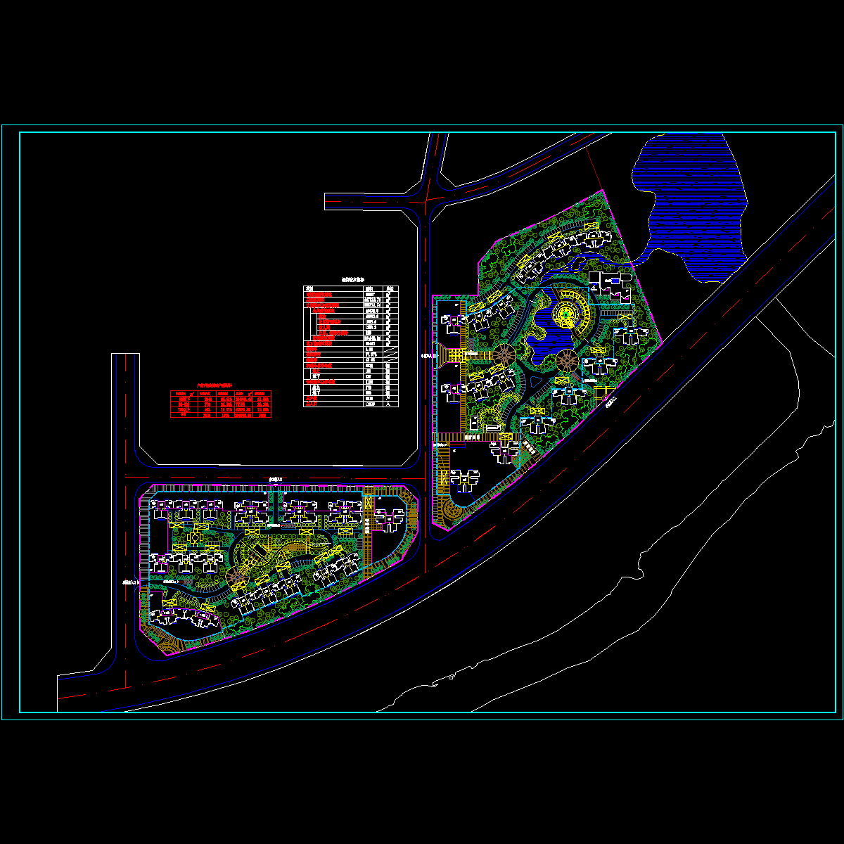 居住区景观规划设计平面CAD初设图纸 - 1
