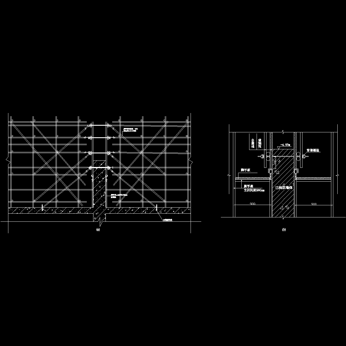 墙体模板支设示意图纸cad - 1