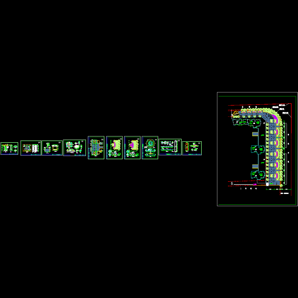 郊区小区沿街景观规划方案_CAD - 1