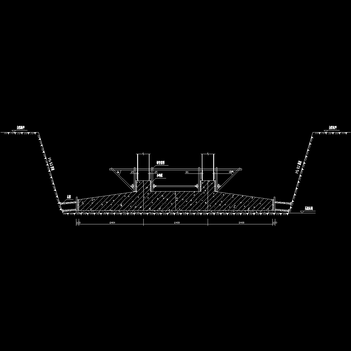 条型基础支模示意图纸cad - 1