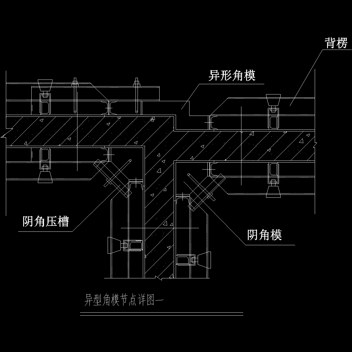 国内住宅项目异型角模节点详图纸cad - 1