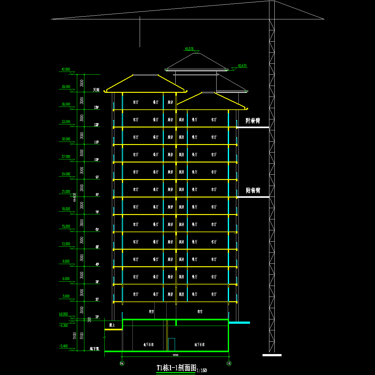 塔吊附墙示意.dwg