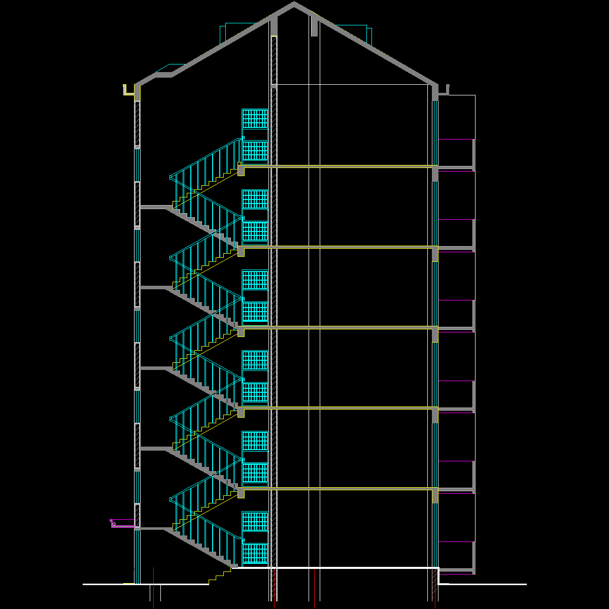 6层住宅楼建筑设计方案_CAD - 1