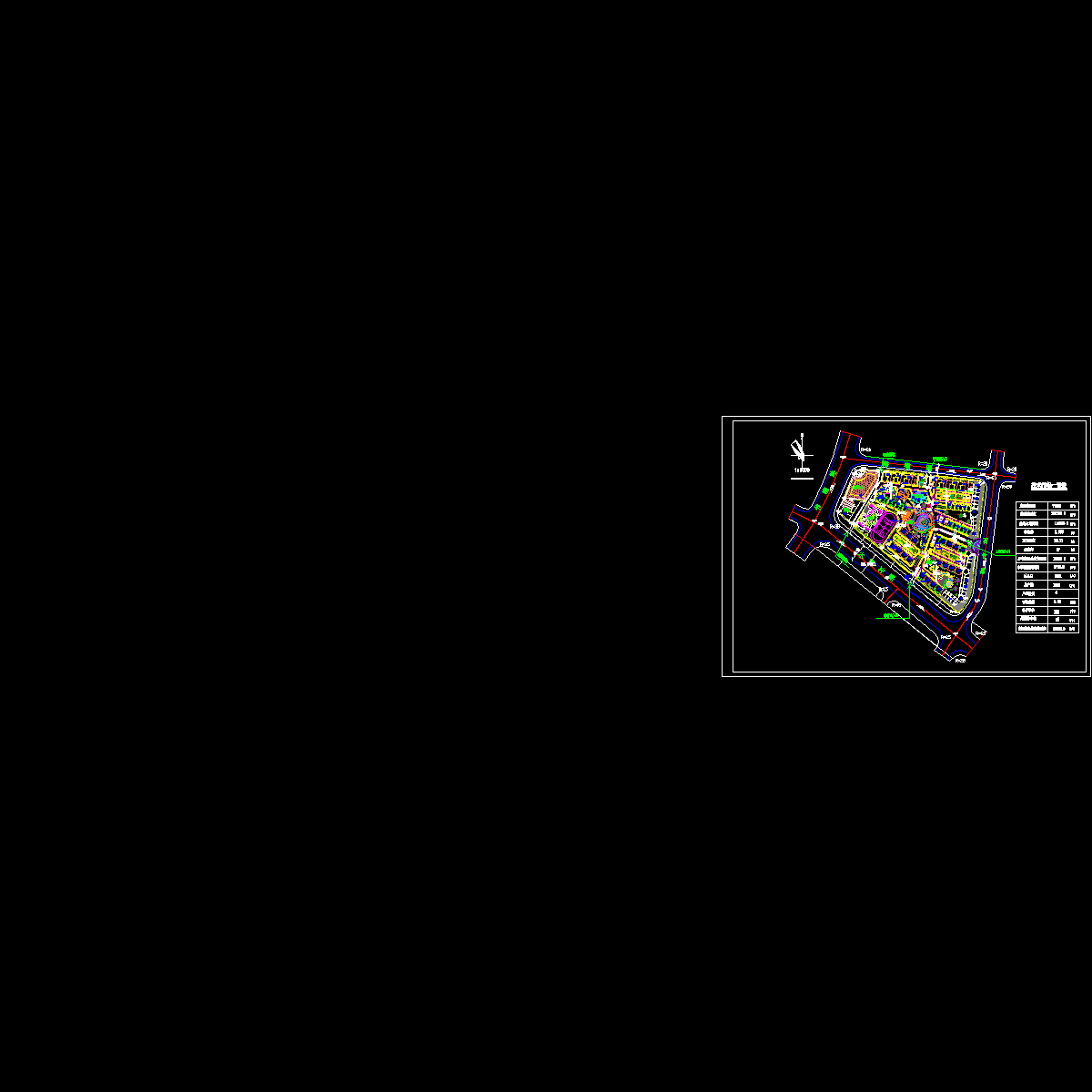 居住区修建性详细规划总平面_CAD - 1