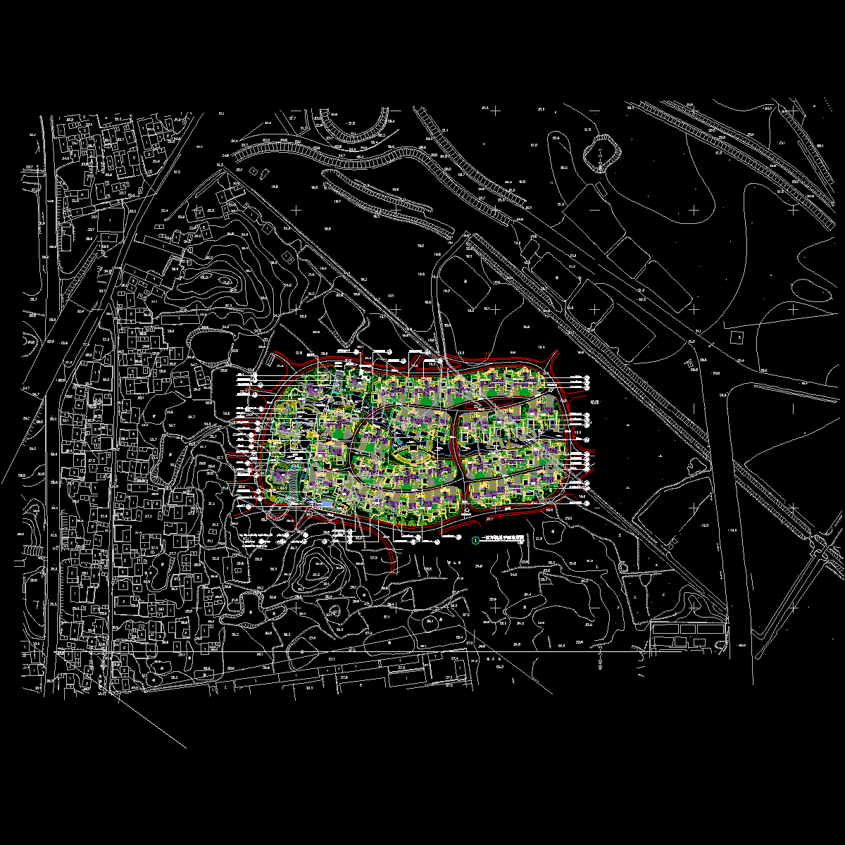 小区设计方案总平_CAD - 1