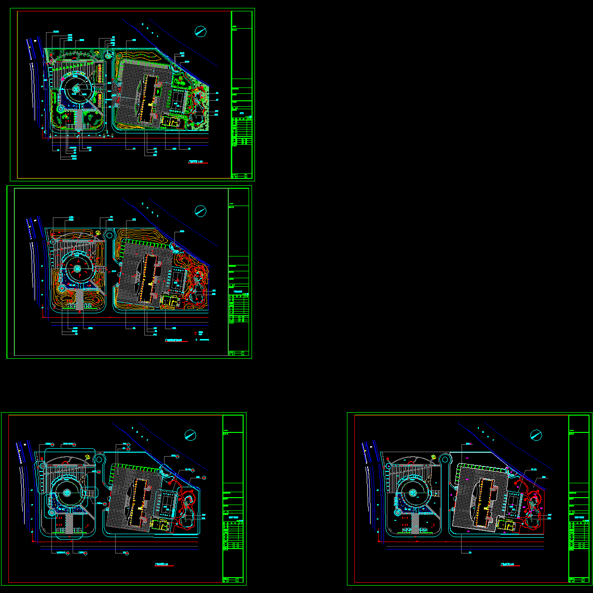 城市政广场景观设计_CAD - 1