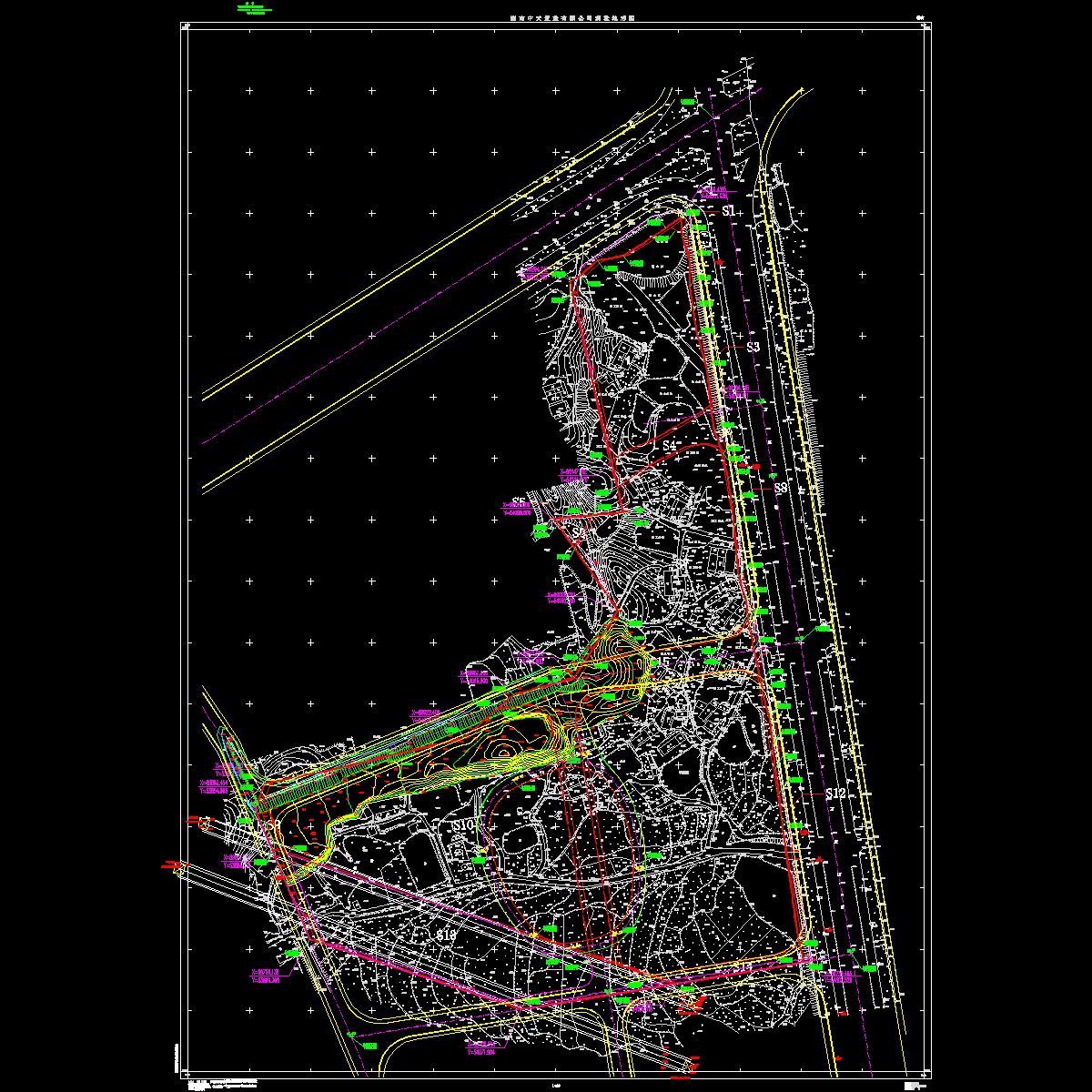 小区地形CAD图纸全套 - 1
