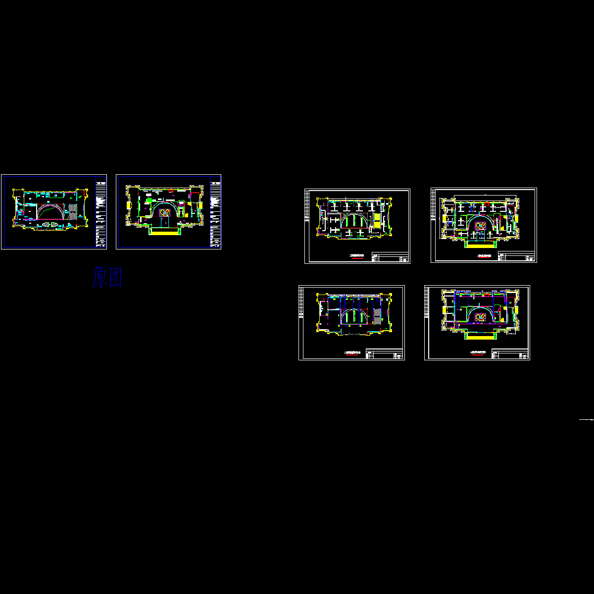2层部队旅史馆空调平面设计CAD施工图纸 - 1