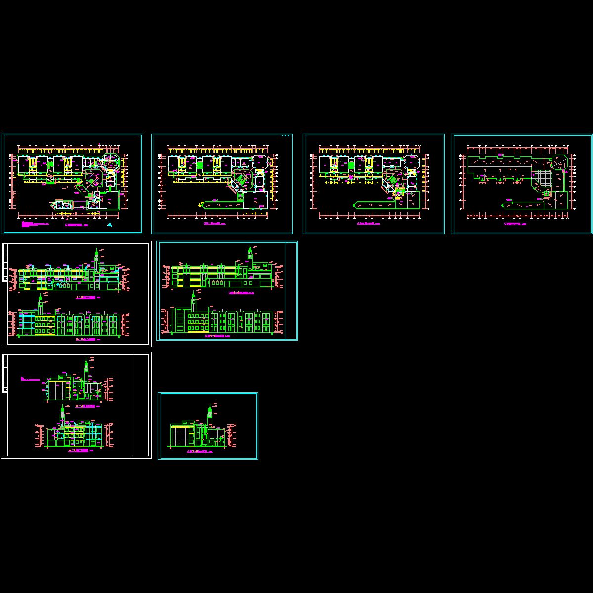 前海花园幼儿园全套方案设计CAD施工图纸 - 1