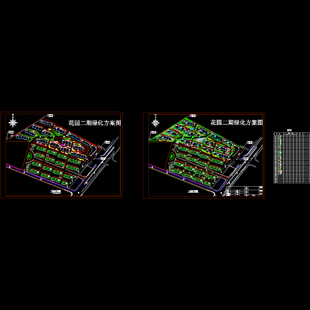 万科小区全套绿化施工CAD图纸 - 1