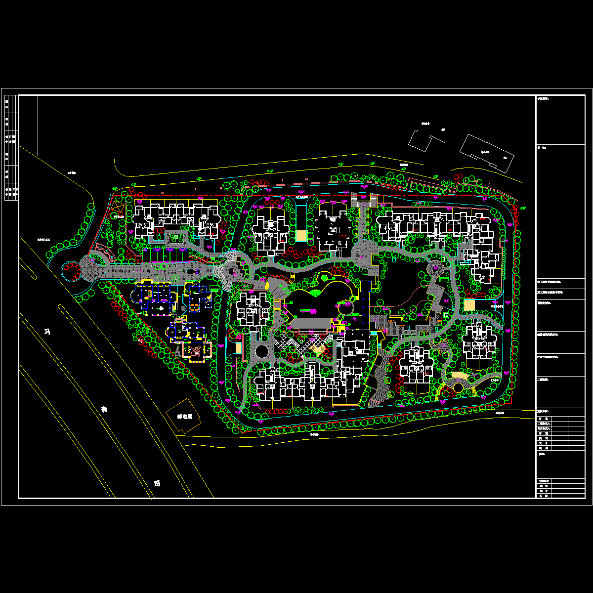 小区景观设计CAD图纸 - 1