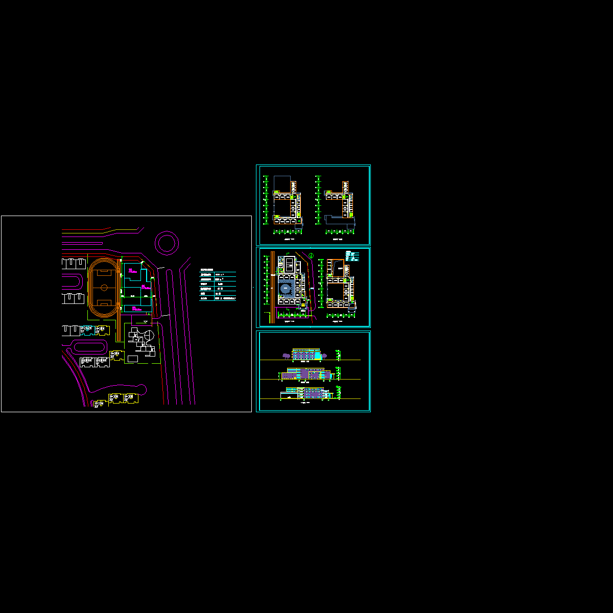 住宅小区内小学建筑设计CAD施工图纸 - 1