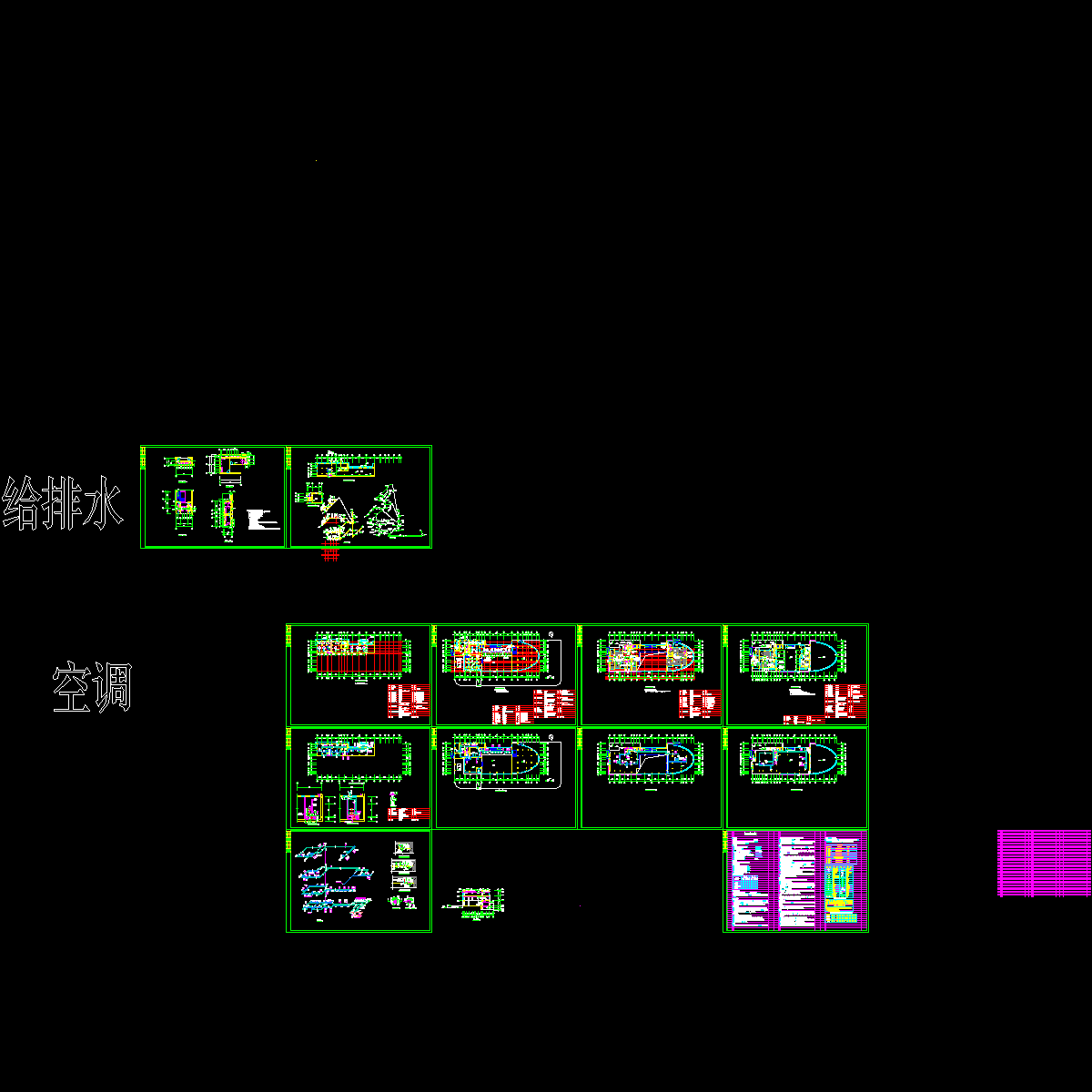 3层售楼处空调全套CAD图纸 - 1