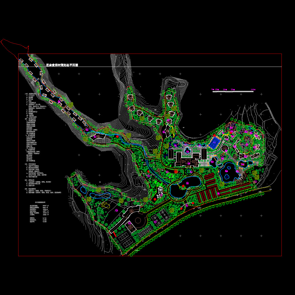 温泉度假村规划方案_CAD - 1