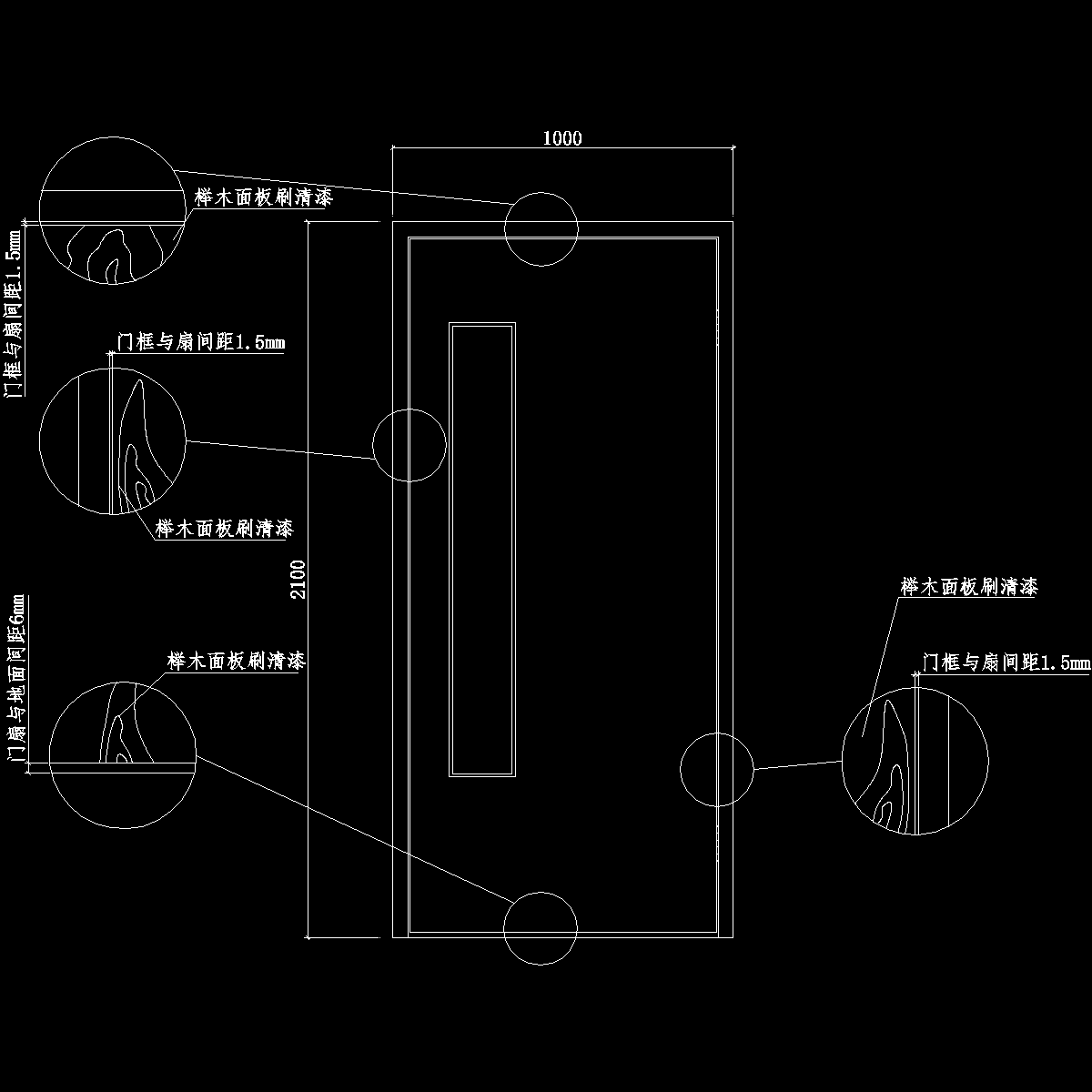 工程木门安装构造详图纸cad - 1