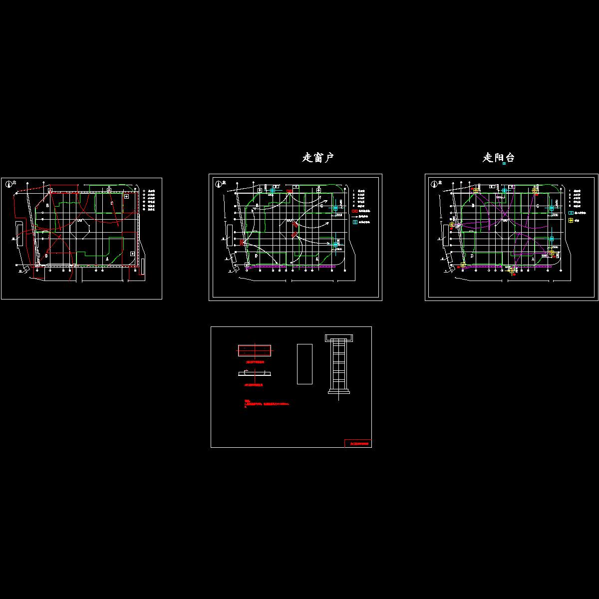 塔楼施工时塔吊及升降机平面布置图.dwg