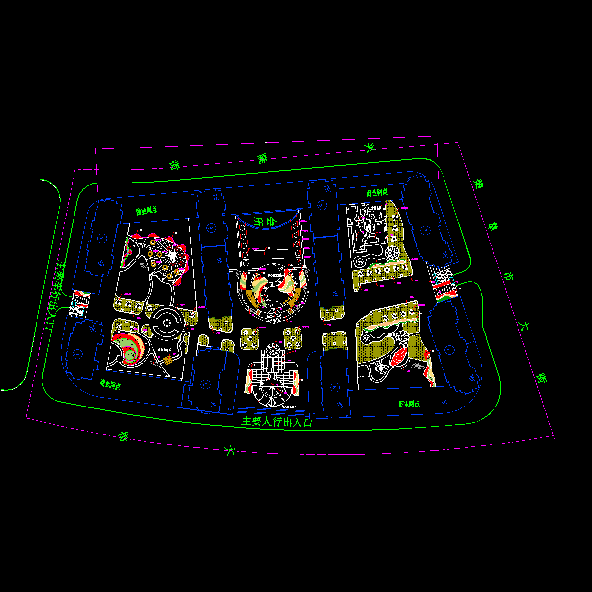 小区平面规划_CAD - 1