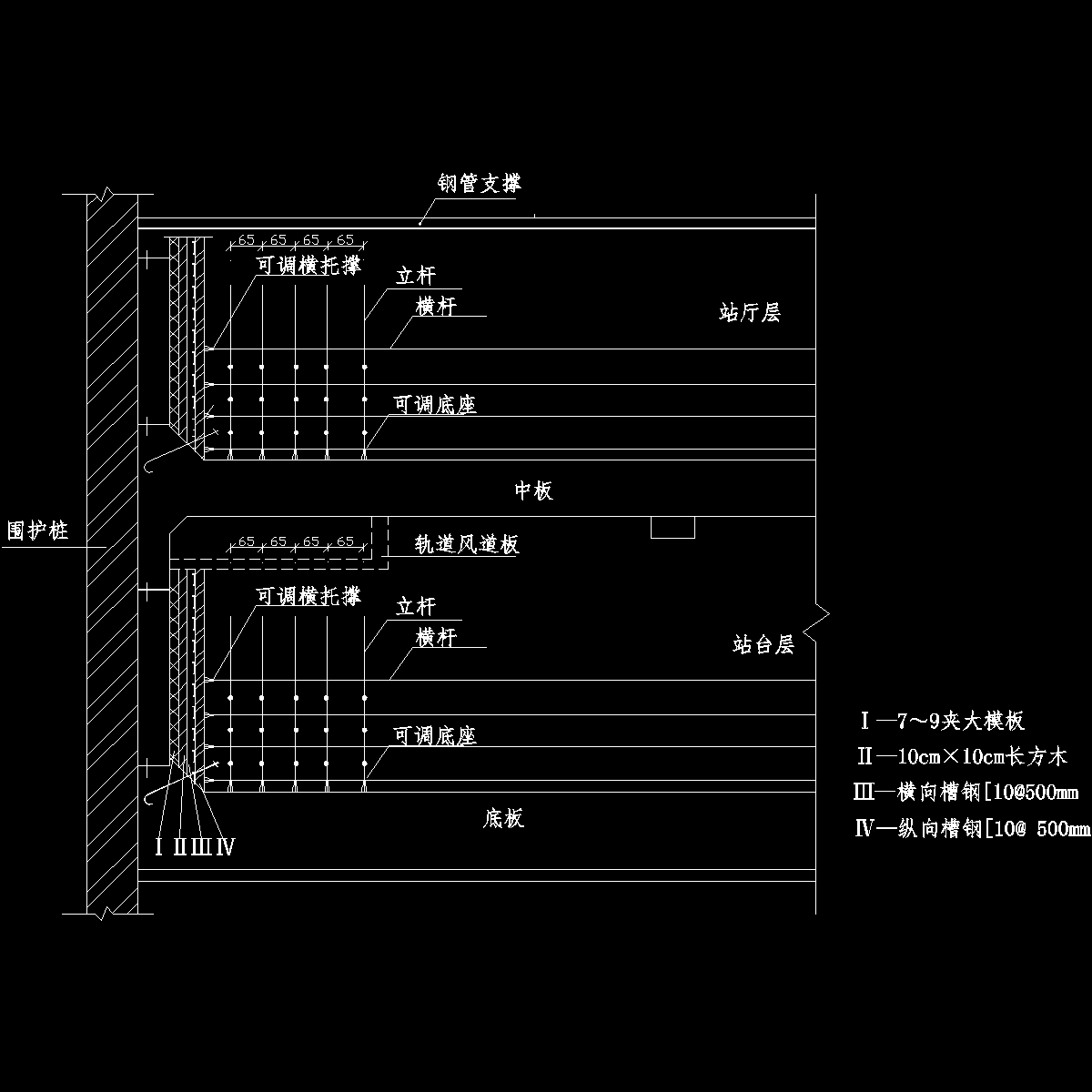 车站模板支架施工方案cad - 1