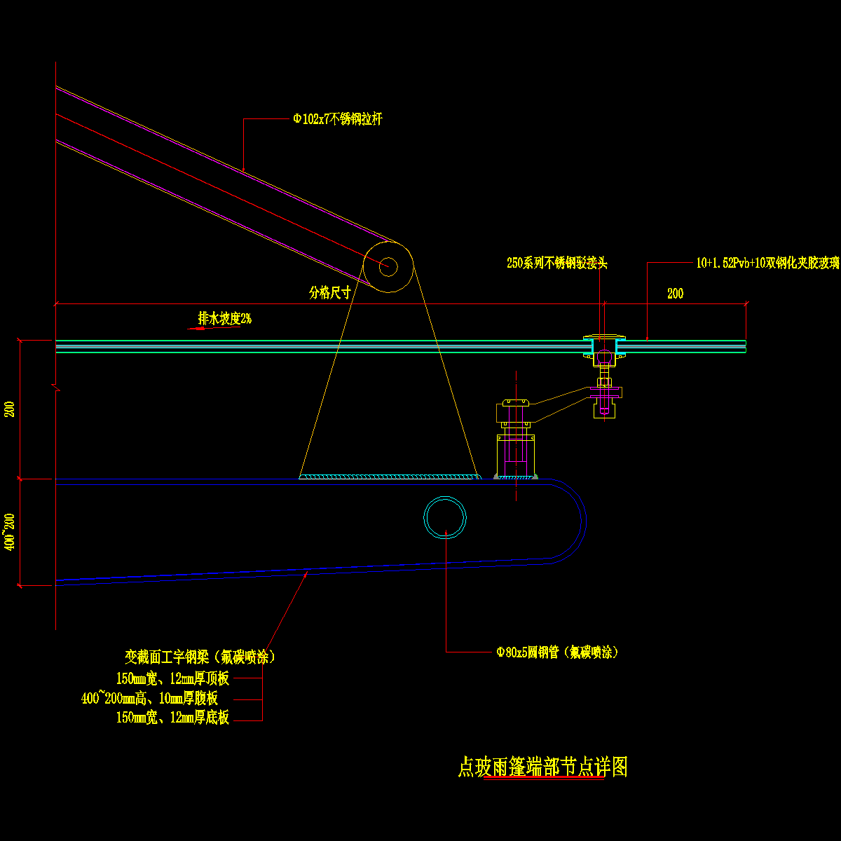 点玻雨篷端部节点详图2.dwg