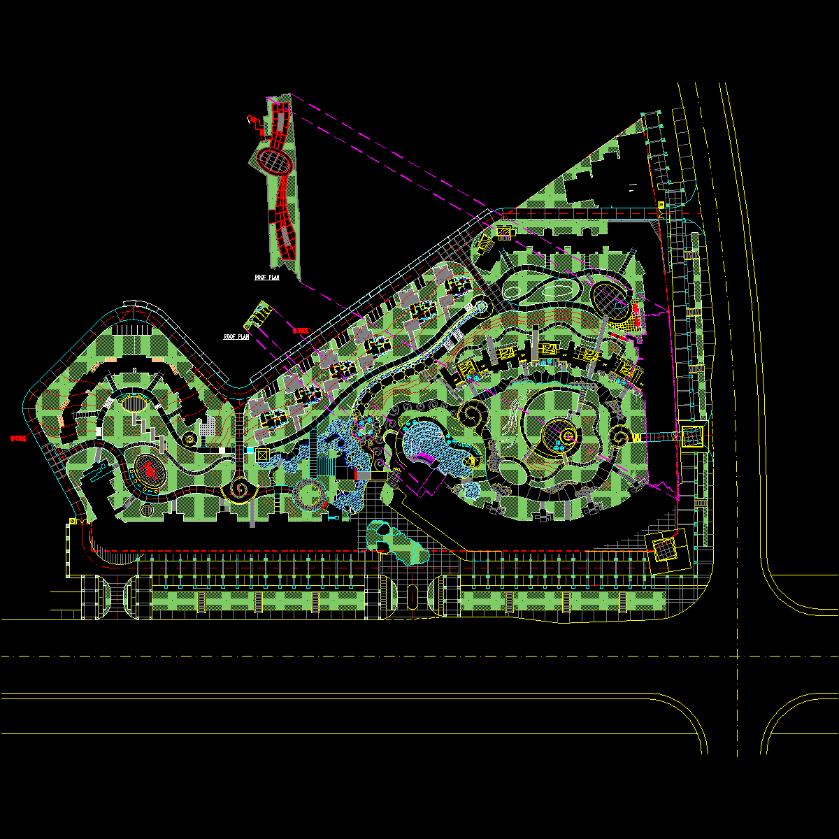 高级居住区花园景观设计平面CAD初设图纸 - 1