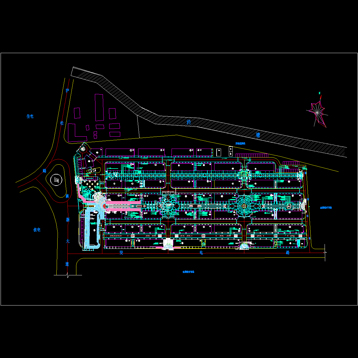 a1-la20-主步行街入口等处拼花铺地图.dwg