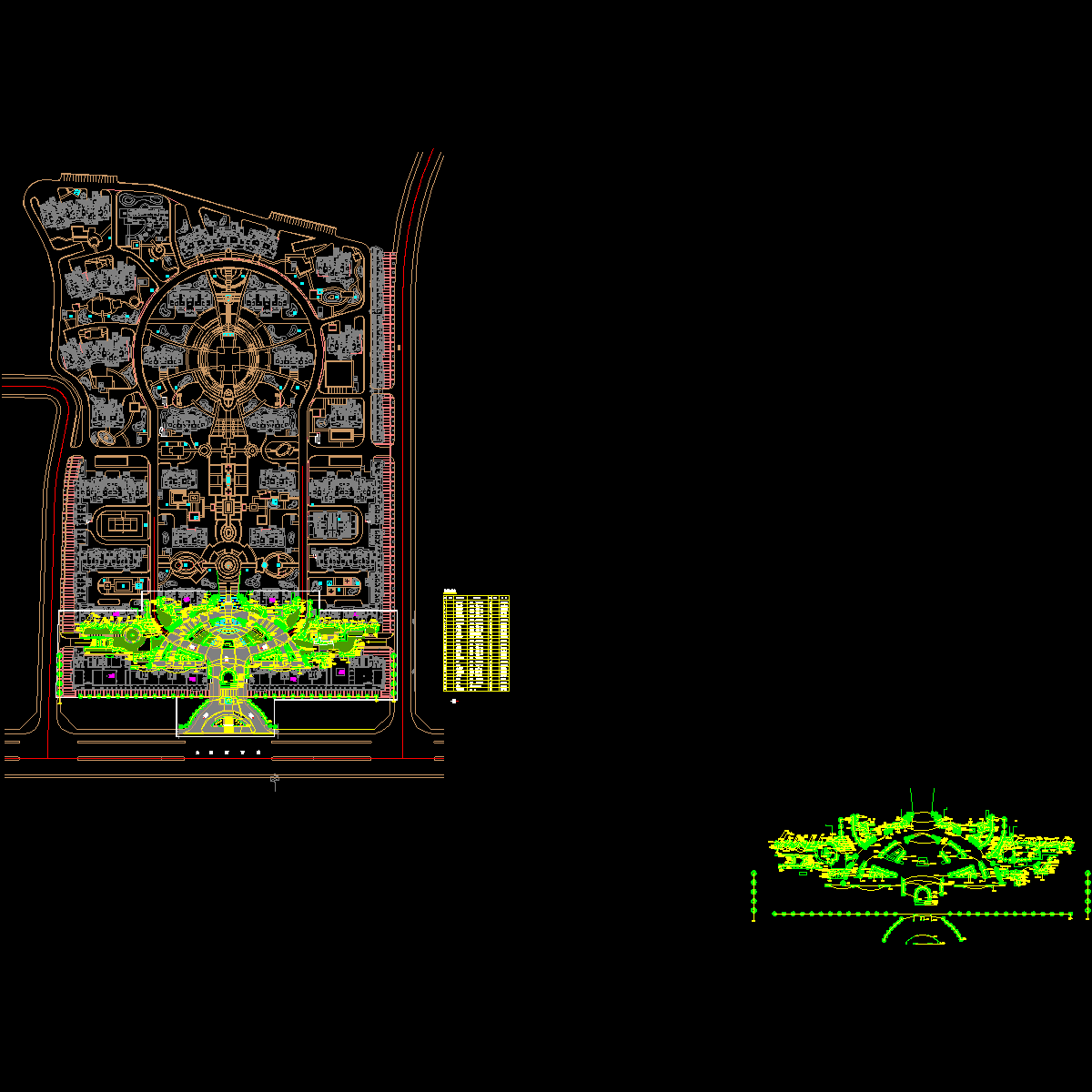 小区入口种植设计_CAD - 1