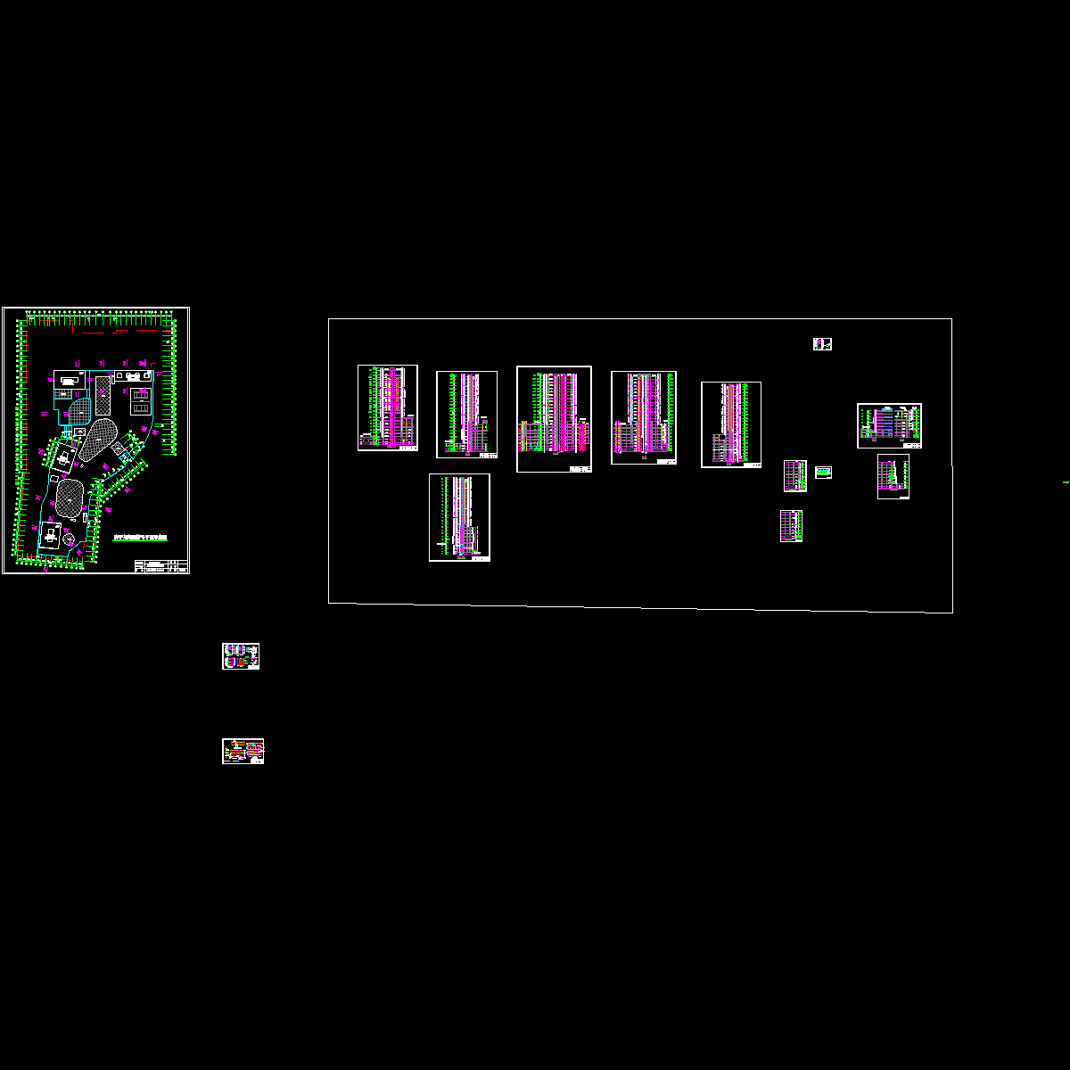 高层综合楼落地式脚手架施工方案cad - 1