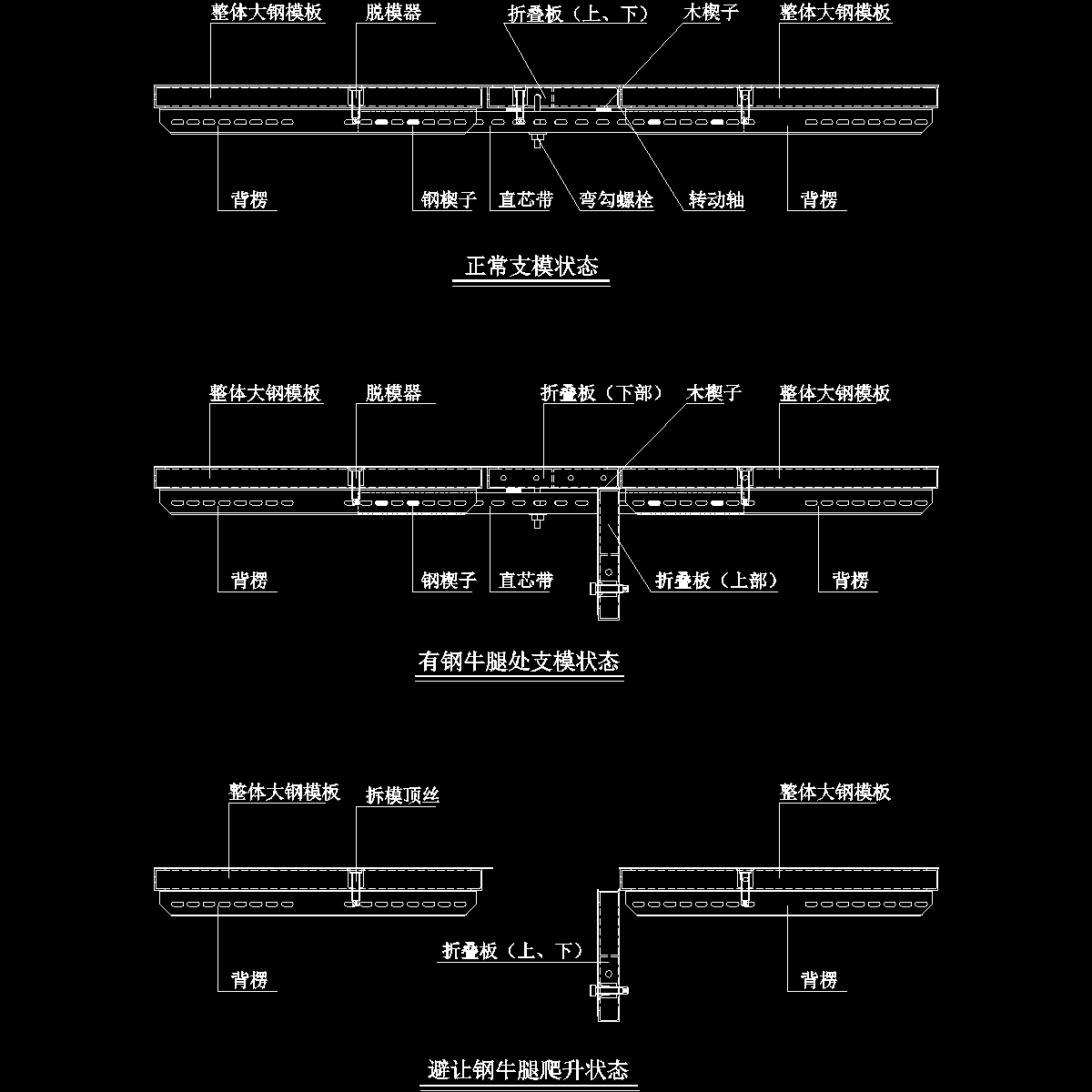 建筑工程施工支模状态图纸cad - 1