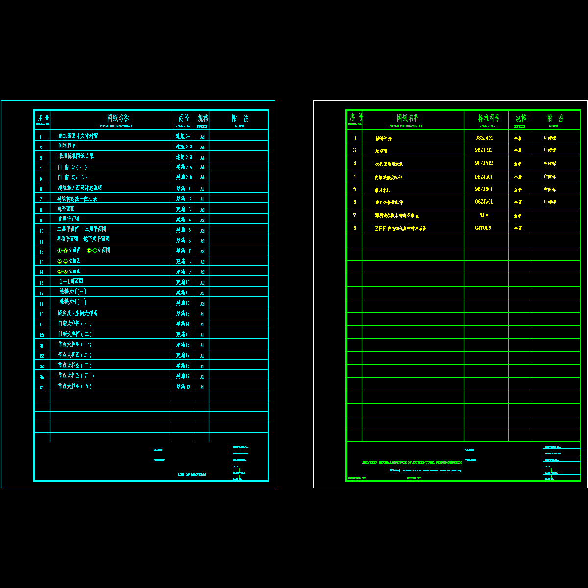 图纸目录.dwg