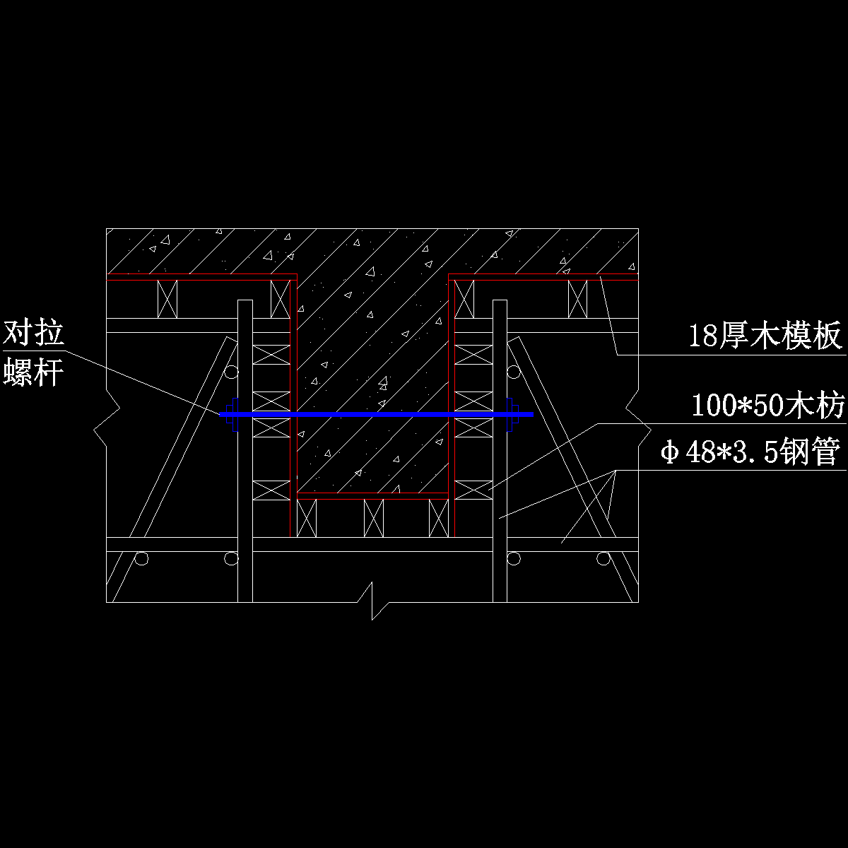 梁支模示意图纸cad - 1