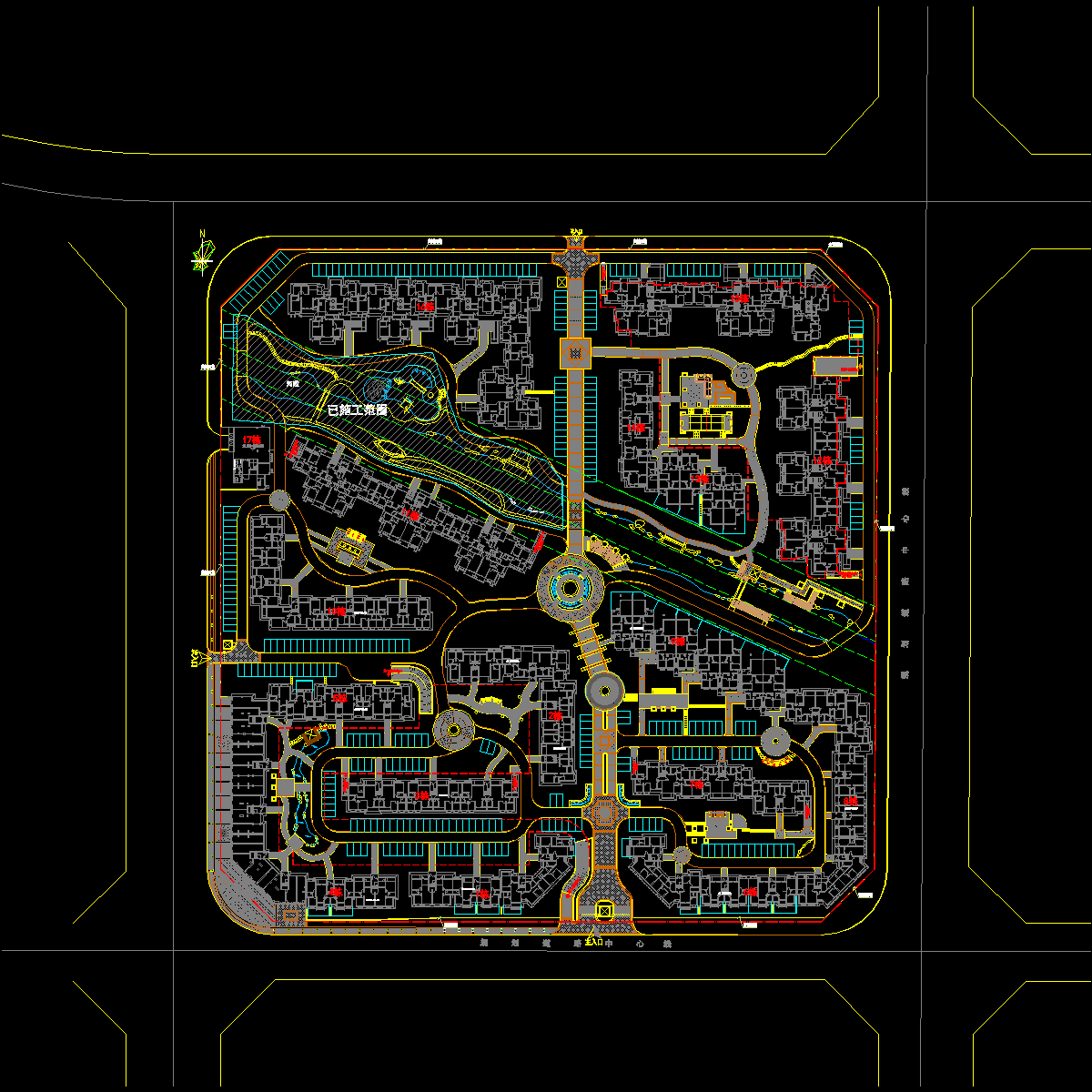 景观总平面基准图不打印.dwg