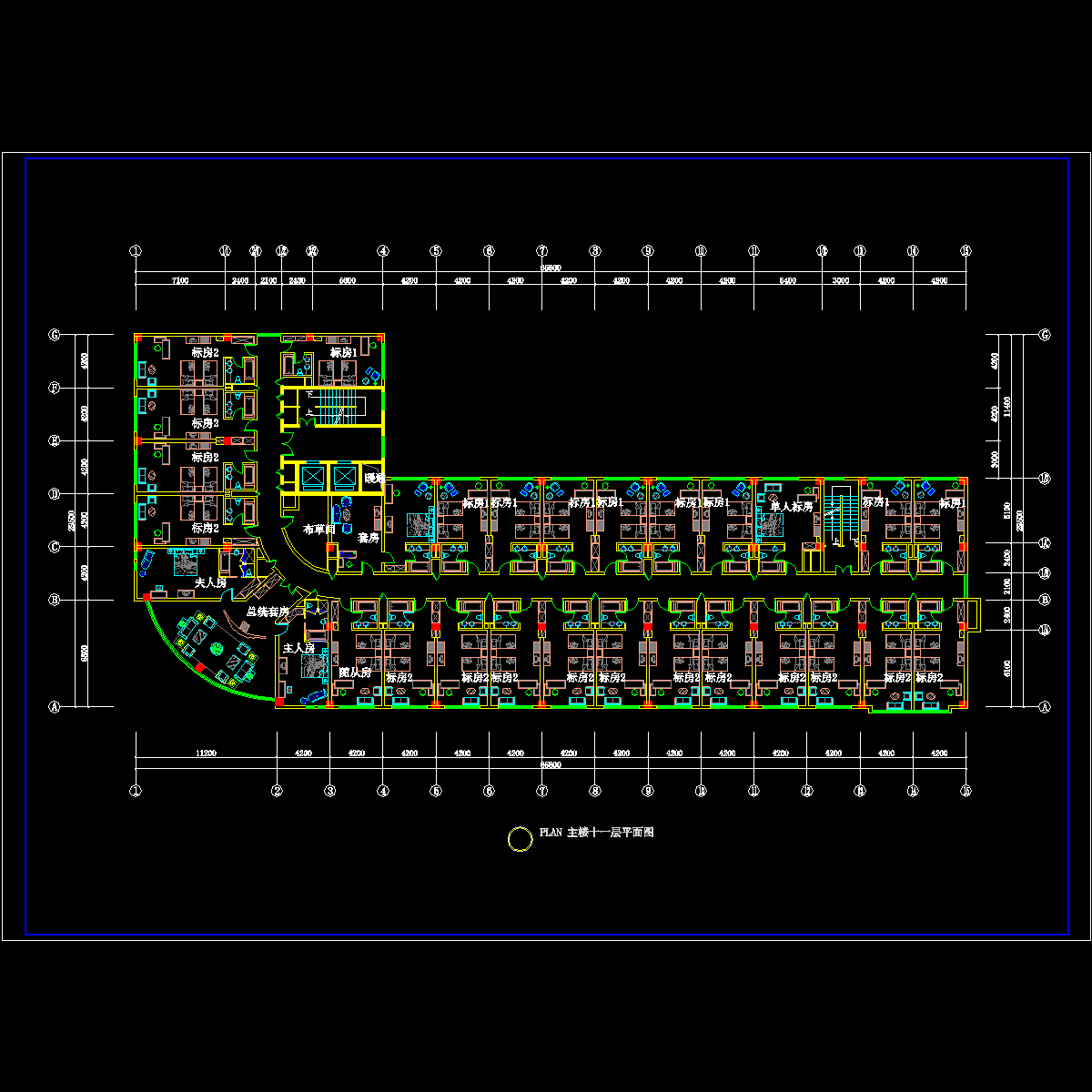 主楼十一层平面图.dwg