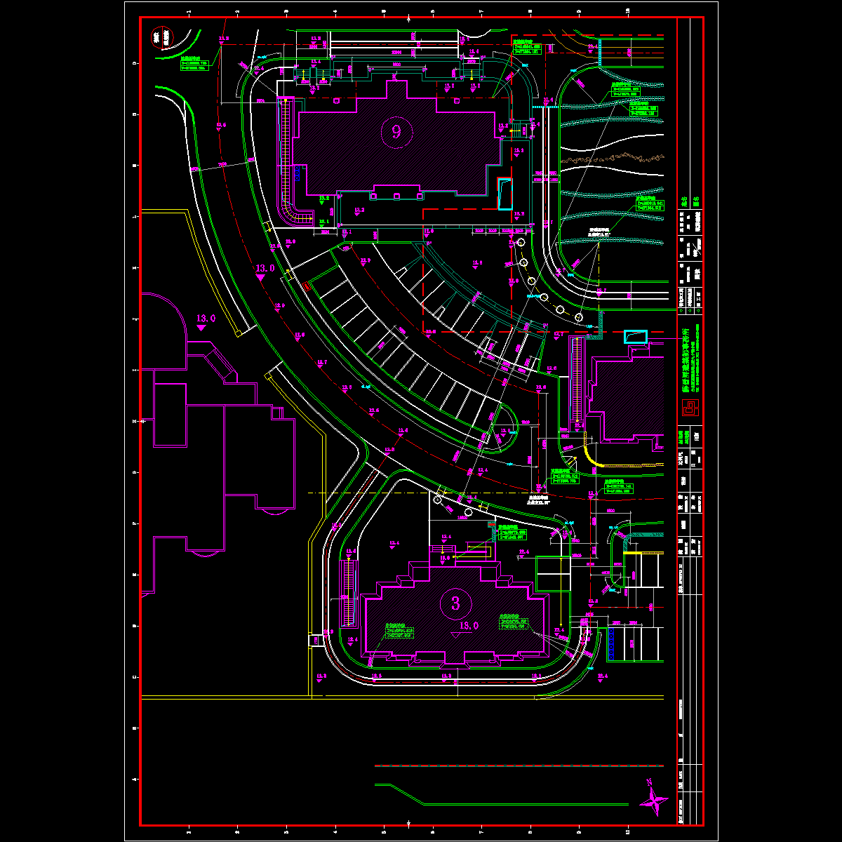 l-a1-2三號及九號樓週遭景觀標高及尺寸圖-081025.dwg