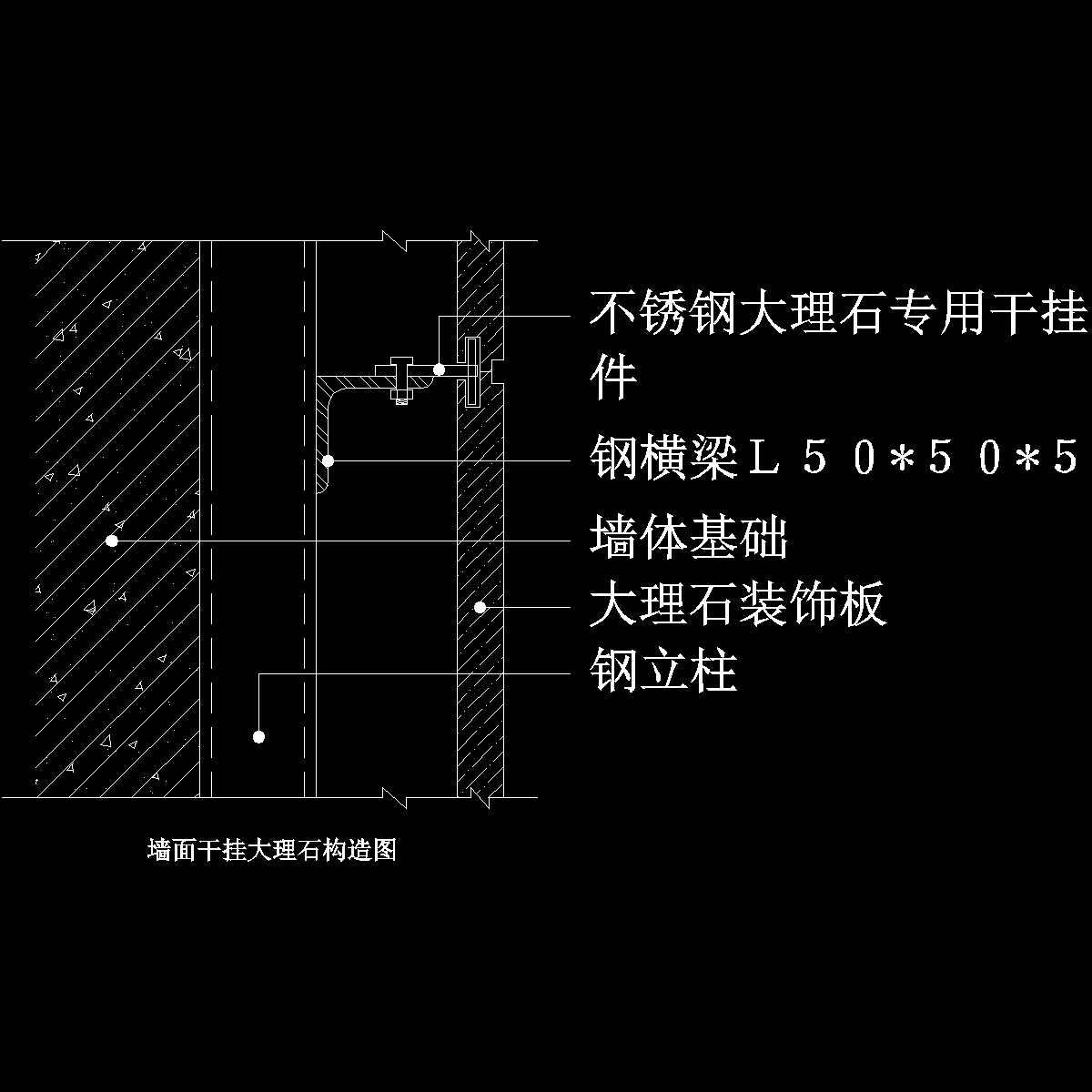 004-墙面干挂大理石构造图.dwg