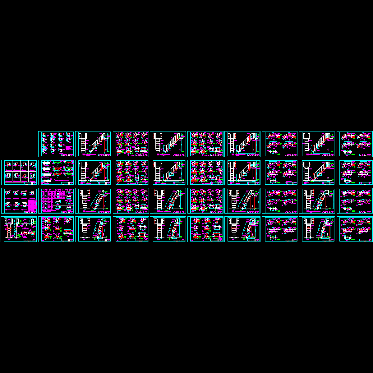 钢梯节点构造CAD图纸集 - 1
