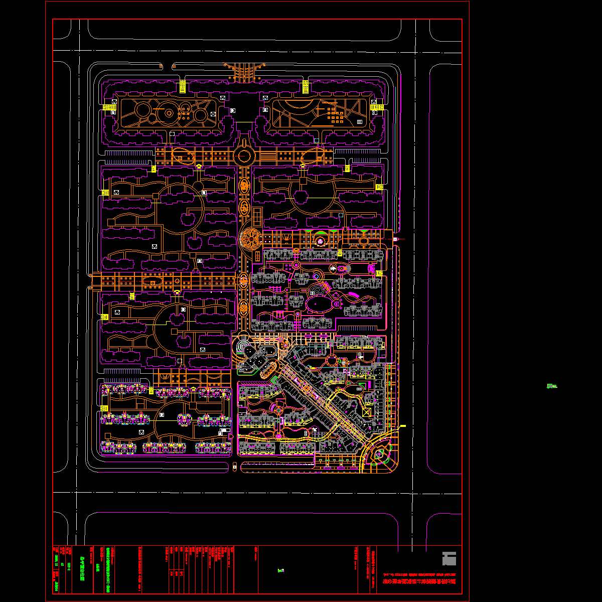 住宅小区景观平面CAD初设图纸 - 1