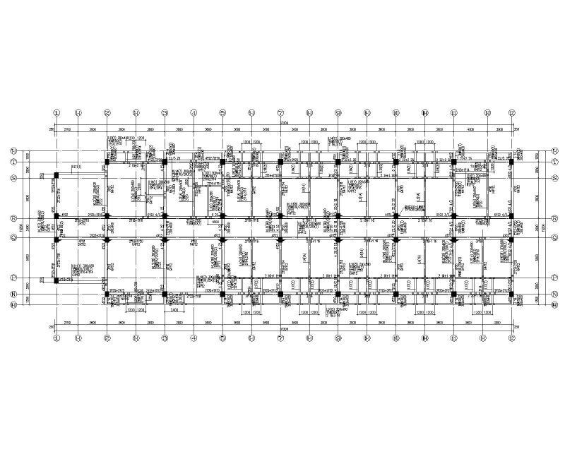 框架结构学生宿舍施工图纸2021+50Pcad平面布置图 - 1