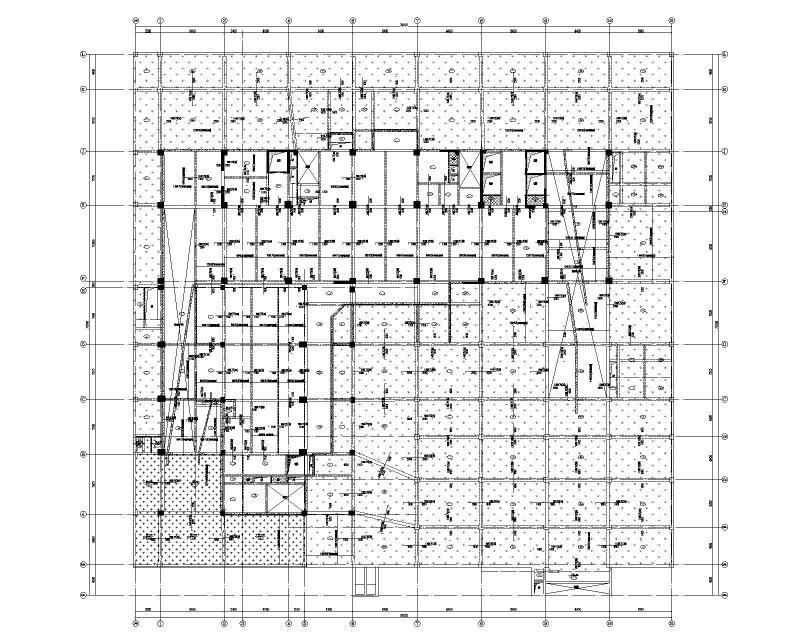 多层框架剪力墙结构办公楼施工图纸2021+94Pcad - 1