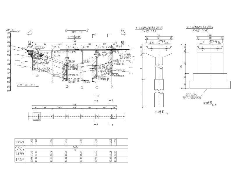 现浇板人行桥+预应力砼T梁公路桥施工图纸2021cad - 2