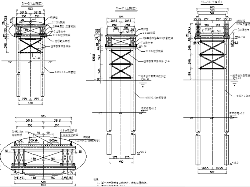 321型200型贝雷钢桥及接线专项施工方案33页cad - 3