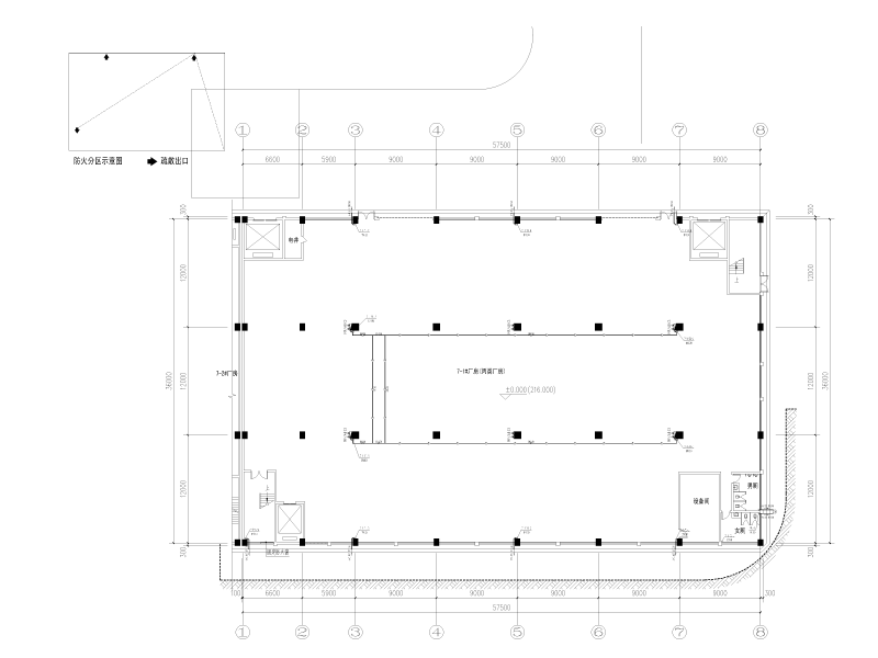 产业园7-1#楼给排水施工图纸cad平面图 - 2