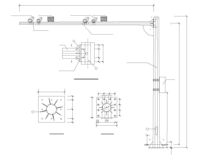 城市主干路渐变段交通工程施工图纸设计2021cad - 5