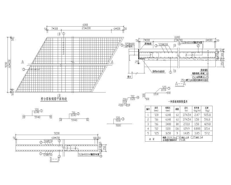 3跨30m预应力砼T梁斜交桥图纸含计算书2021cad - 4