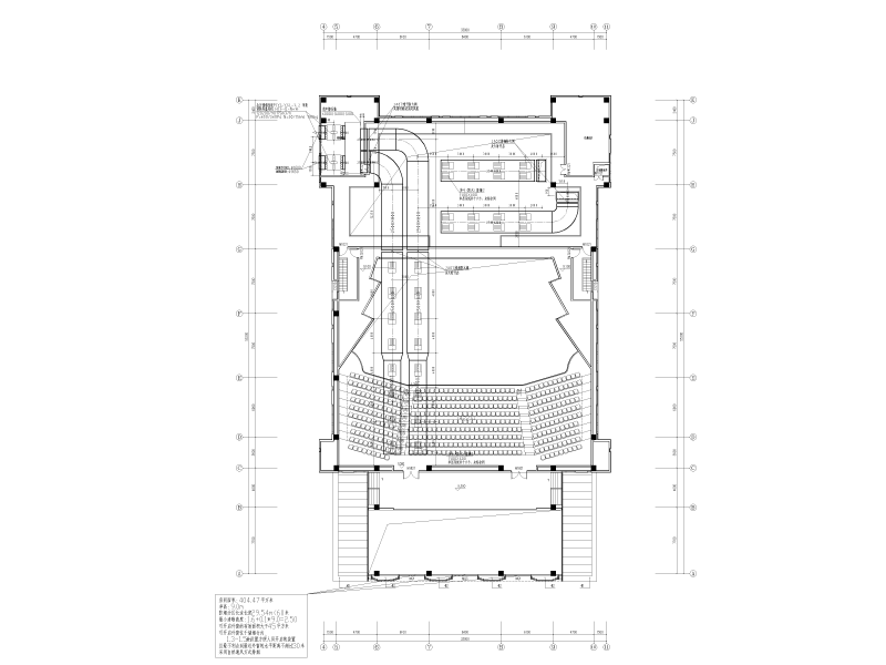 学校建设会堂暖通施工图纸cad平面图 - 2