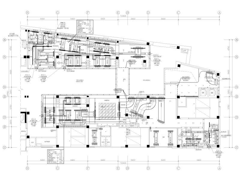 样板间销售中心首层暖通施工图纸cad平面布置图 - 1