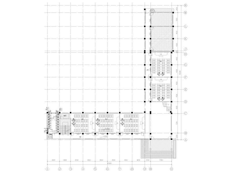 中学校园实验室及卫生间改造给排水施工图纸cad平面图 - 3